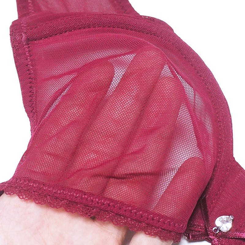 Bộ đồ lót ren VARSBABY V826 trong suốt 3/4 cup quyến rũ thoải mái cho nữ