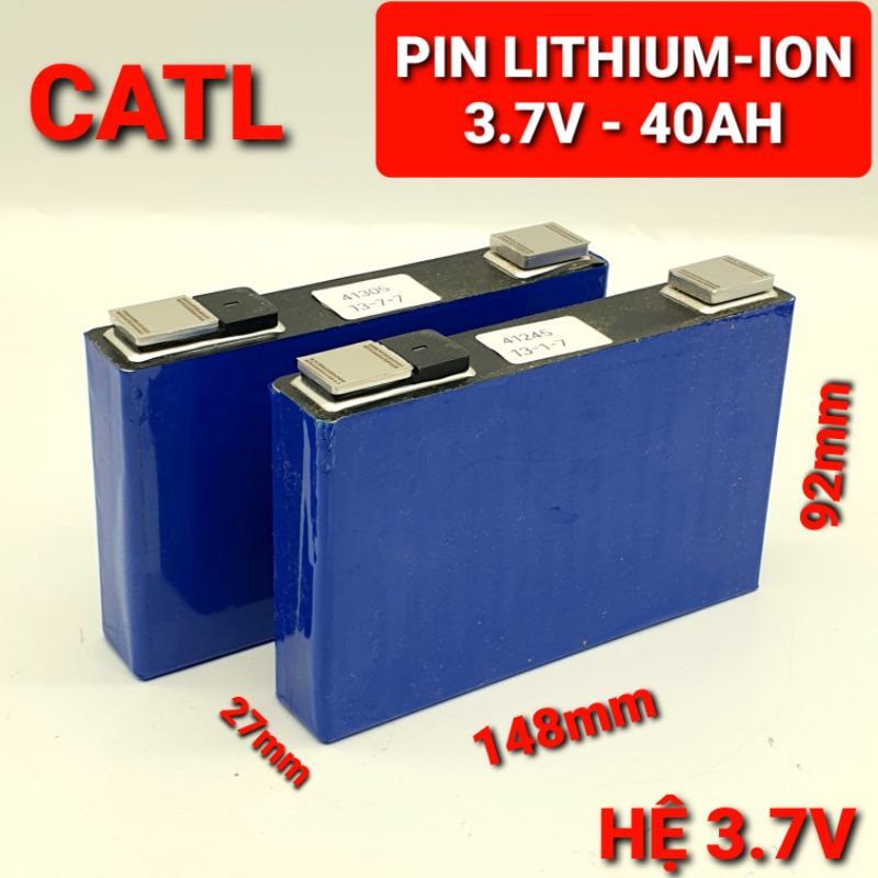 Mới - PIN LITHIUM CATL - 3.7V - 40AH VỎ NHÔM DÙNG XE ĐIỆN