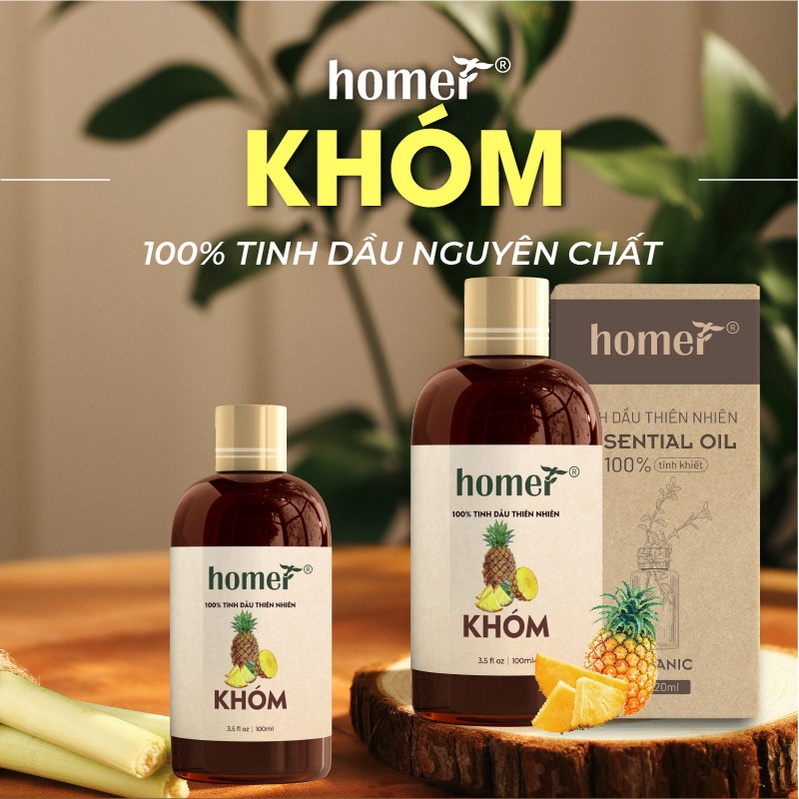 Tinh dầu Khóm Homer 500ML/ 1L -  Pineapple Essential Oil  - đạt chuẩn chất lượng kiểm định