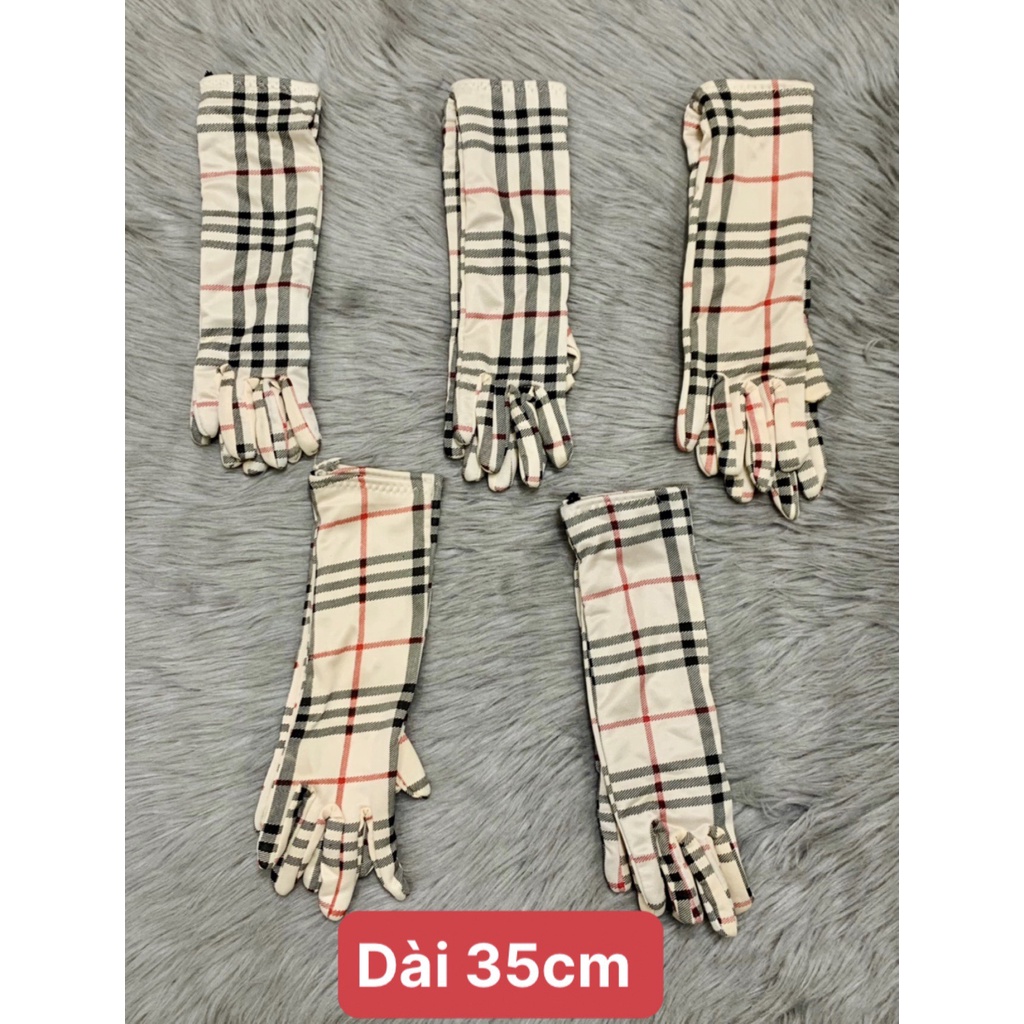 [HCM]Combo 5 đôi Găng tay dài 35cm có 2 mẫu bông và sọc co giãn vải thun  thoáng mát , ảnh thật , bảo đảm giao đúng hàng