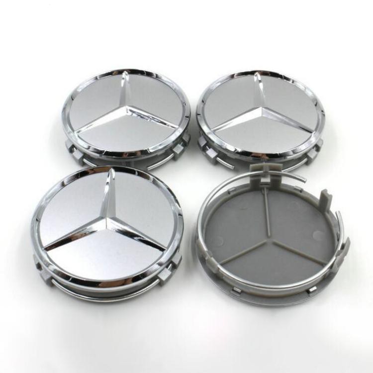 Biểu tượng logo Mercedes Benz chụp mâm, vành, bánh xe ô tô đường kính 75MM/ Mã sản phẩm BENZ75