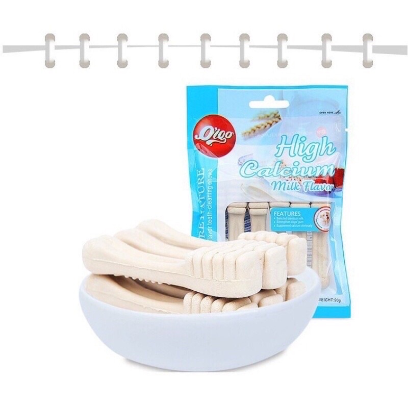 Xương Canxi Gặm Sạch Răng, Giảm Hôi Miệng, Kích Thích Ăn Ngon Cho Chó