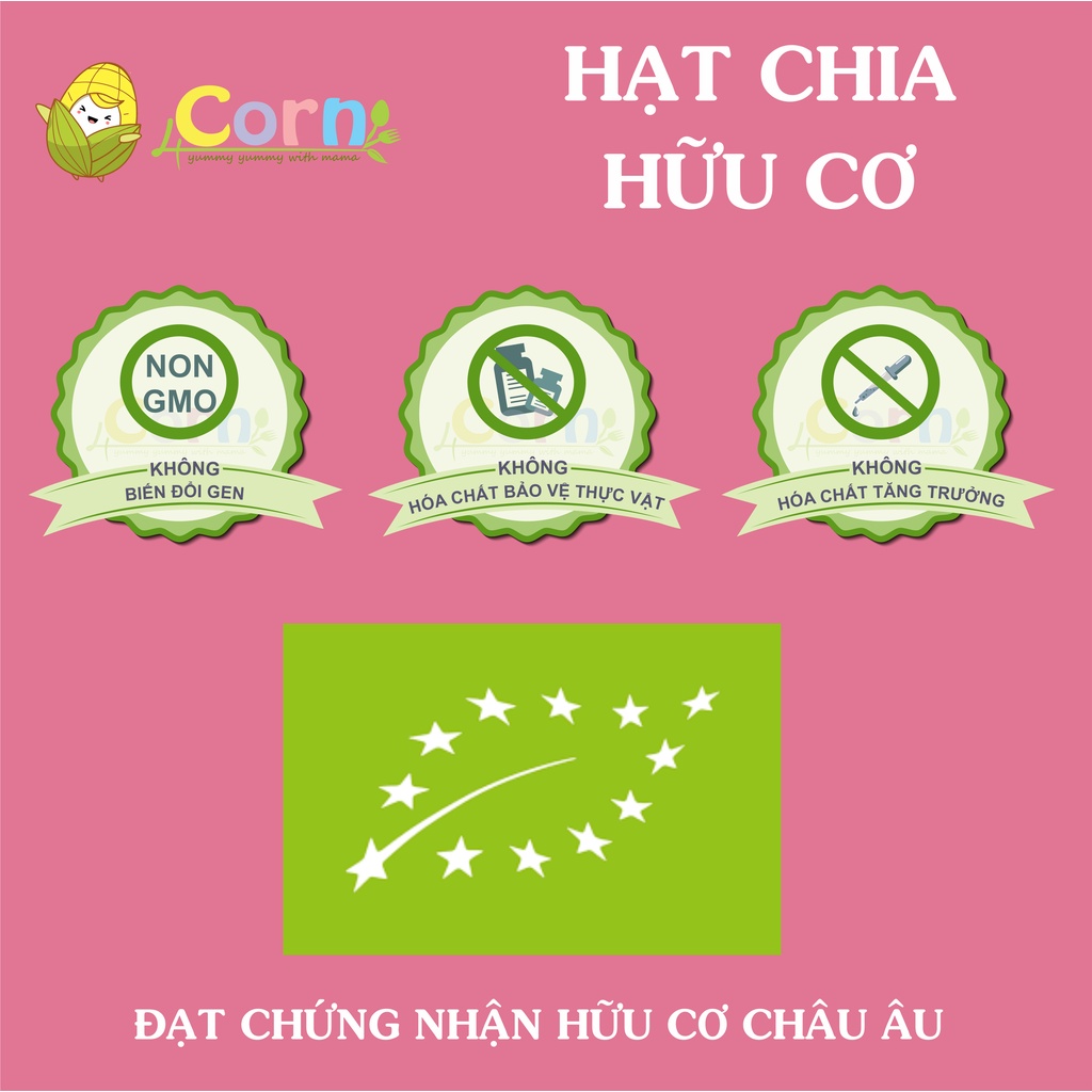 Hạt Chia Hữu Cơ BioPlanet - Cho bé 8m+