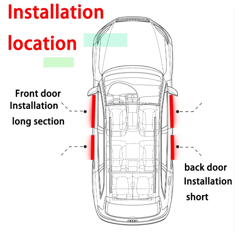 Bộ nhãn dán cao su bảo vệ cửa xe hơi thích hợp cho Honda City Civic Brio HRV CRV