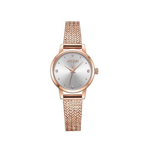 Đồng Hồ Nữ JULIUS Hàn Quốc JS-045A Kính Sapphire Star Dây Thép (Đồng)