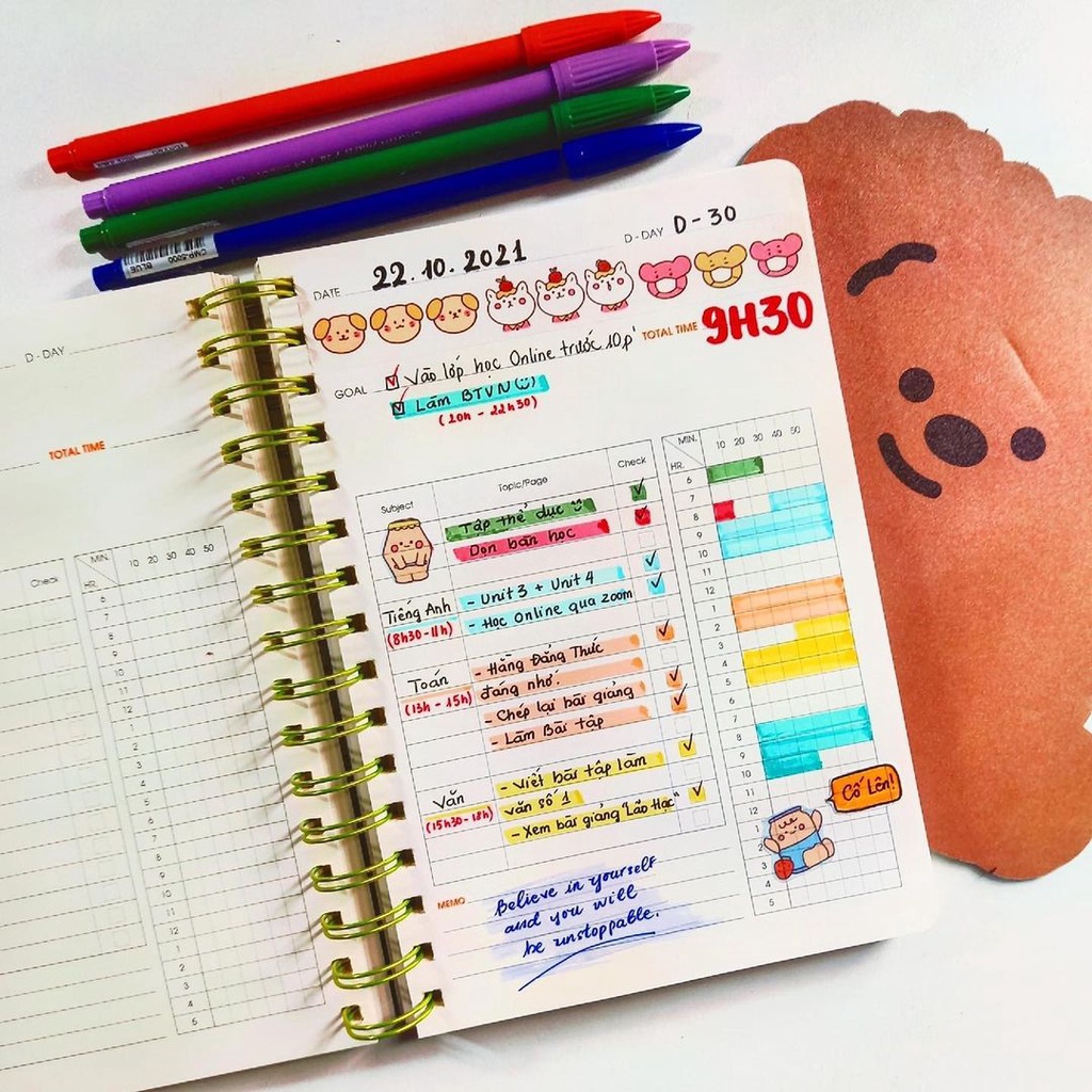 [Sổ kế hoạch] Sổ lò xo kép Study Planner A5; MS: 946