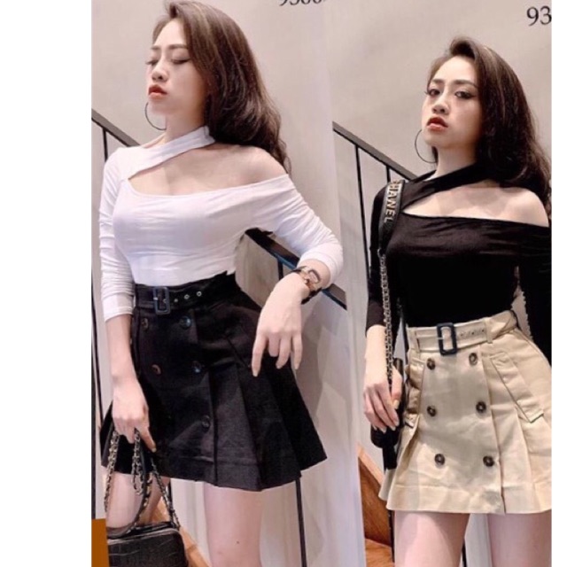 Áo khoét ngực chéo vai