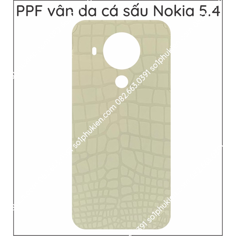 Dán PPF Nokia 5.4 loại trong, nhám, da cá sấu dành cho màn hình, mặt lưng, lưng full body