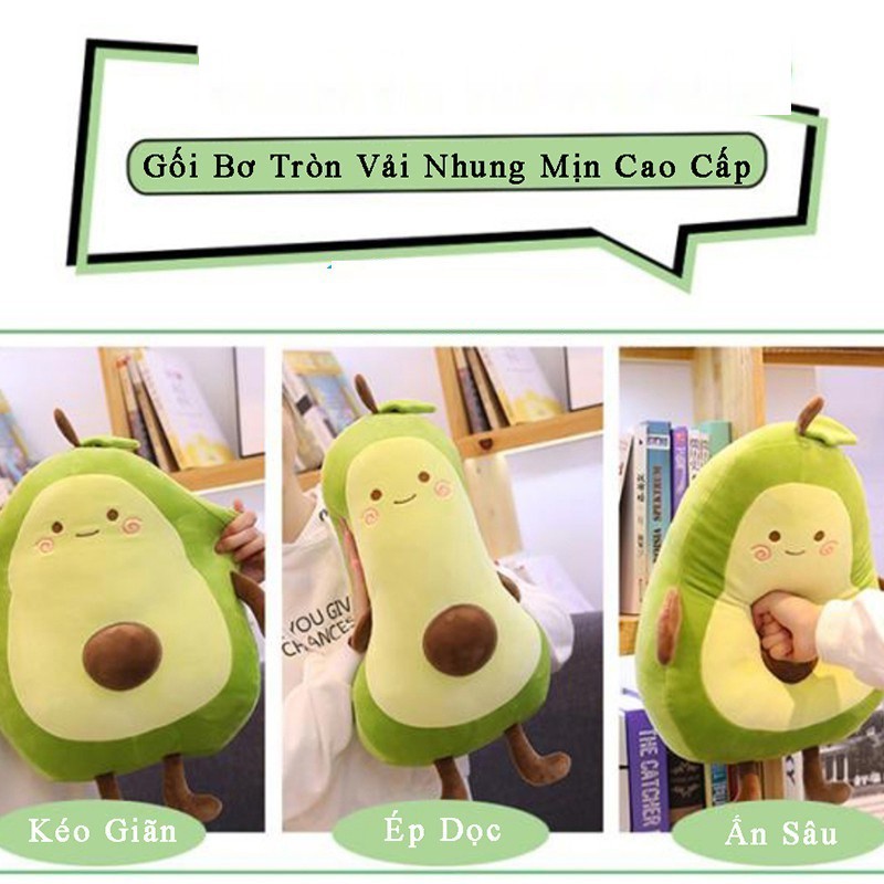 Quả Bơ Nhồi Bông Cao Cấp Chất Liệu Vải Nhung Mềm Mịn - Best Bear Shop