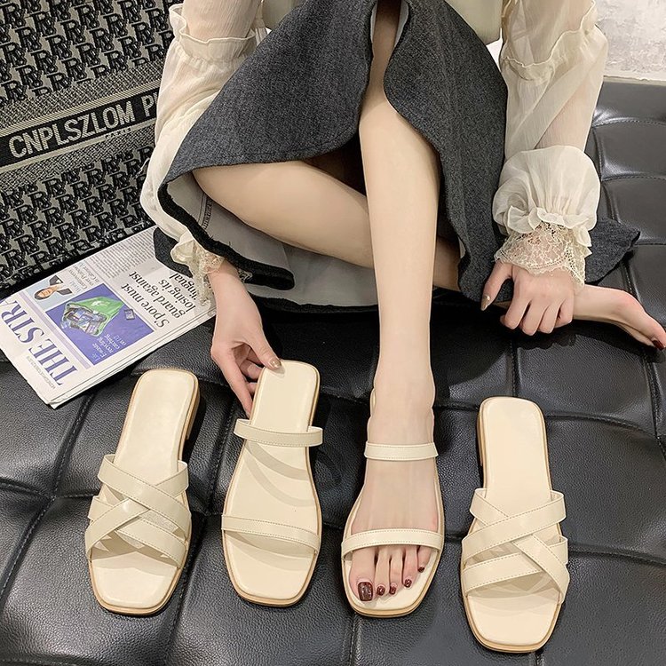 [ Mã 66CBSALE giảm 30K đơn 200K] Dép Quai Ngang Đế Bằng Thời Trang Mùa Hè Cho Nữ | BigBuy360 - bigbuy360.vn