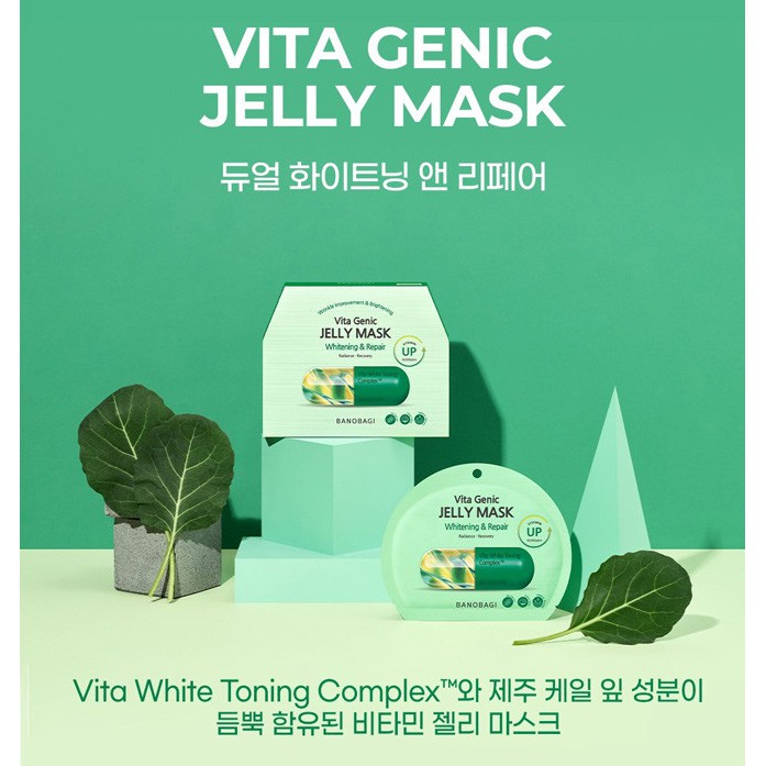 [CHÍNH HÃNG] HỘP 10 MIẾNG MẶT NẠ BANOBAGI TVITA GENIC JELLY MASK MẪU MỚI ĐỦ 5 MÀU