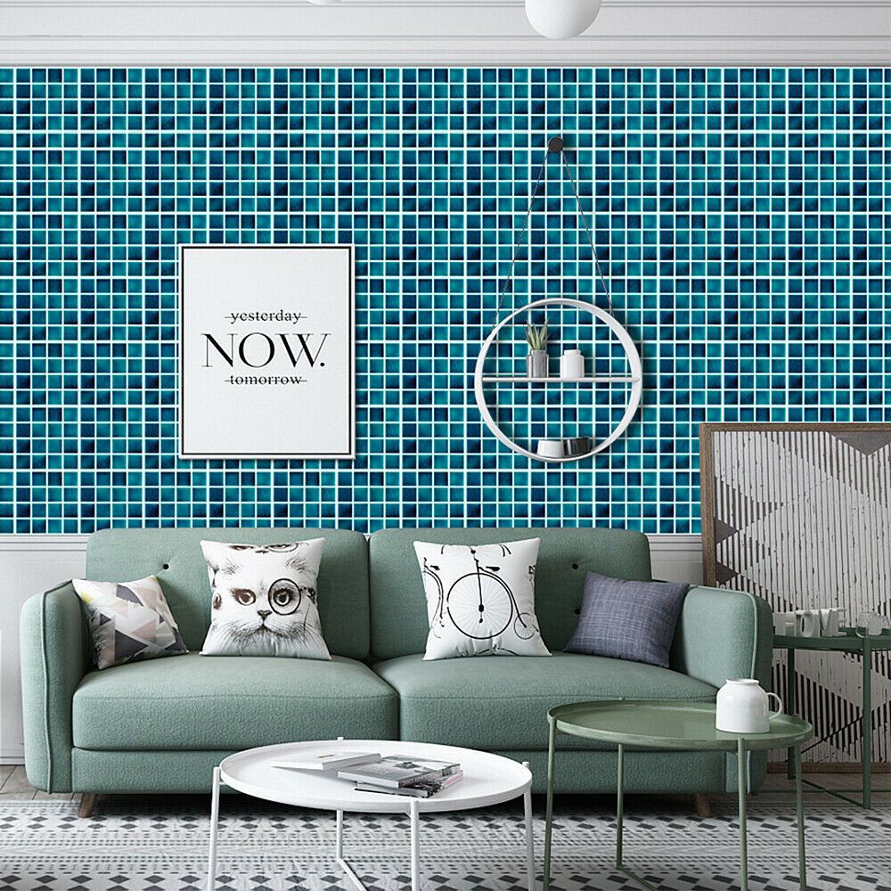 10 Miếng dán tường giả gạch tự dính chống nước có thể tháo gỡ trang trí nhà cửa DIY