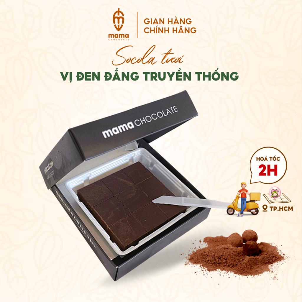 Socola Tươi Mama Chocolate Vị Đen Đắng Truyền Thống Hộp 25 Viên 150g