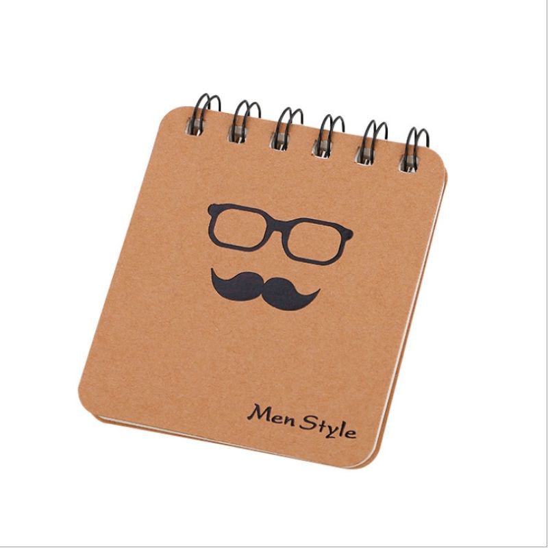 Sổ Tay Mini A7 Men Style Nhiều mẫu khác nhau, Notebook Đóng Gáy Lò Xo