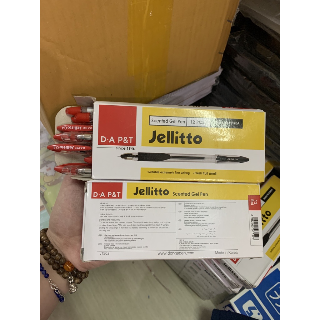 🔹 Bút Nước Jellitto Xanh/Đỏ/Đen/Tím - 0.4mm