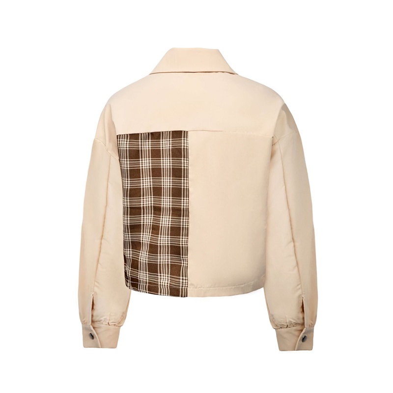 IELGY  Áo Khoác Ngắn Dáng Rộng Cài Một Hàng Nút Thời Trang Cho Nữ