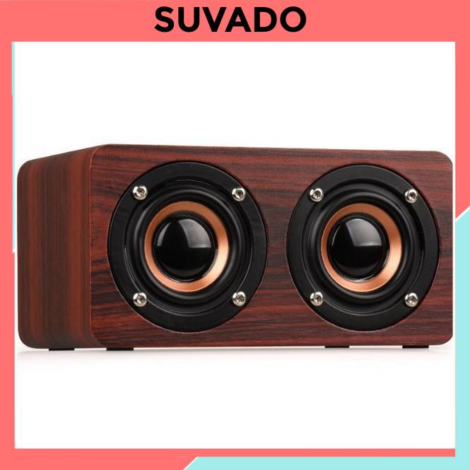 Loa Bluetooth Gỗ Không Dây V5 Âm Thanh Stereo Sống Động, Siêu Bền, Pin trâu