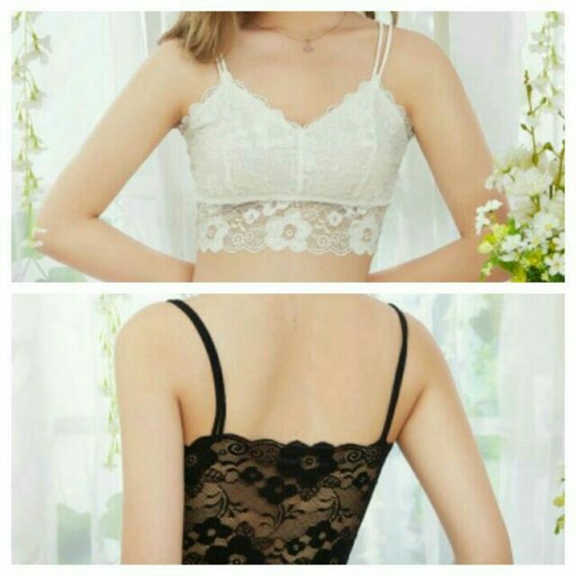 Áo Lót Nữ - Áo Bra Gym Yoga Ren Dây Kép Sexy Có Đệm BR067+BR033