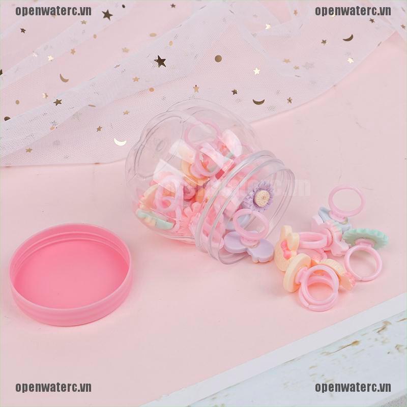 Hộp 20 Nhẫn resin Thiết Kế Các Loại Cho Bé Gái