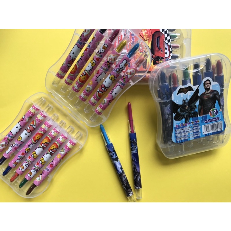 Bút sáp màu vặn 12/18/24 màu Cao cấp