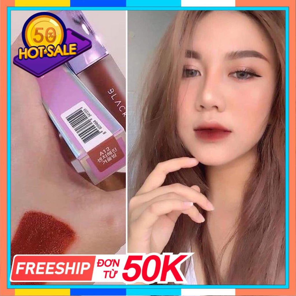 Son Black Rouge  A06 Màu Đỏ gạch 🎁CHUẨN CHÍNH HÃNG🎁 Son kem lì A12 ĐỎ NÂU TRẦM