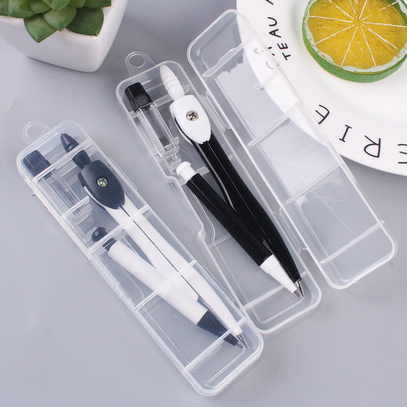 Hộp Compa chì chuyên dụng học tập cho bé + Tặng kèm ngòi