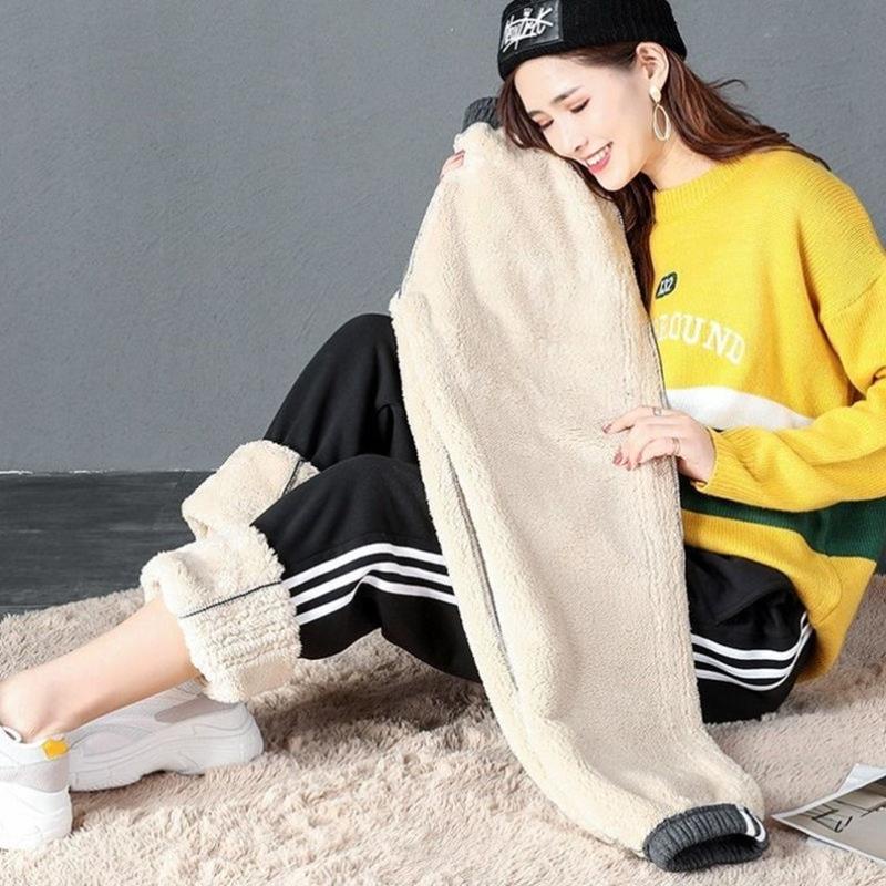 Quần jogger nữ lót lông cừu mềm mại ấm áp YUKAGO 225552225555