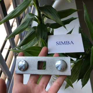 1 kẹp cáp 2 rãnh 3 lỗ vuông, dùng giữ cố định, căng dây cáp, giữ dây cáp giằng khi móc tăng đơ hàng Việt Nam 32x100mm