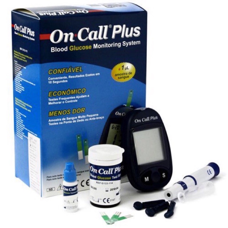 Máy đo đường huyết On call plus ( Tặng 25 que + kim - Bảo hành trọn đời)
