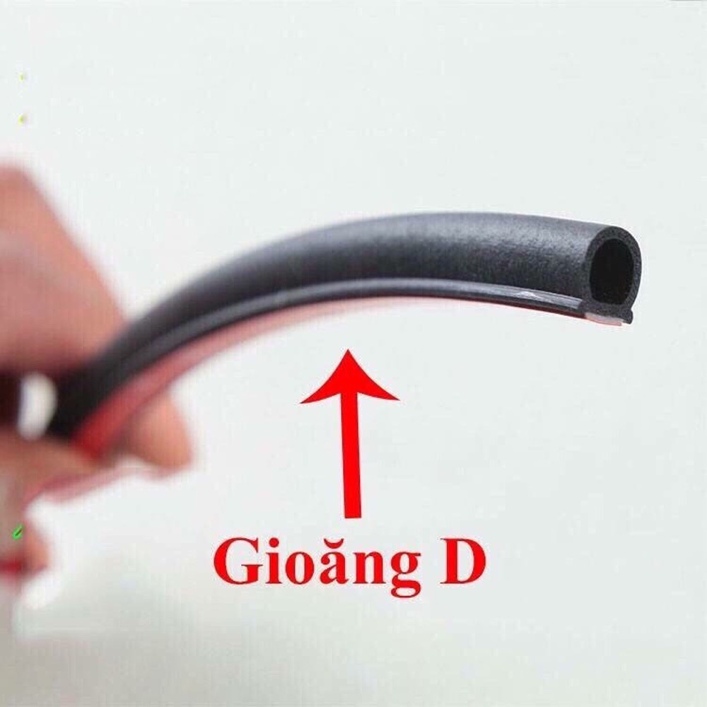 COMBO 10M, 15M, 20M gioăng D chống ồn, doăng cao su giảm tiếng ồn dán viền cánh cửa nắp ca pô cốp sau xe ô tô