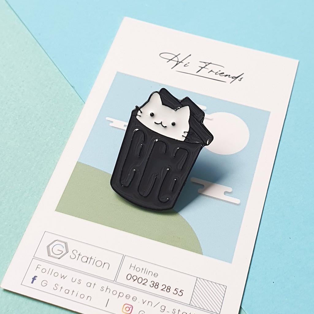 Pin cài áo gia đình mèo Cat brothers - GC415