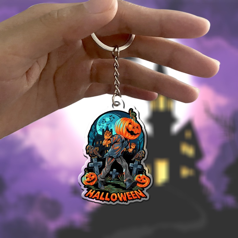 Móc khoá HALLOWEEN độc lạ làm quà tặng, quà nhóm, câu lạc bộ, quà lưu niệm, quà sự kiện ý nghĩa, móc khoá mica