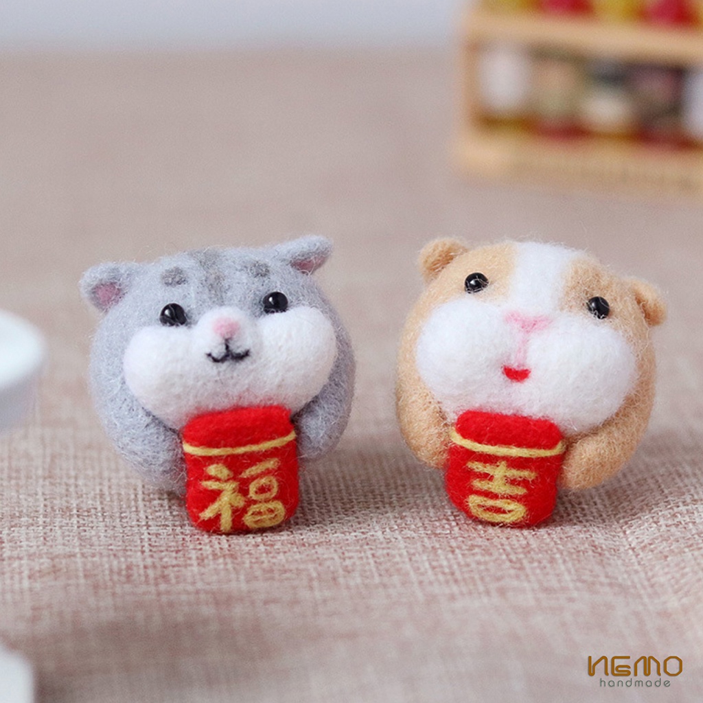 Bộ Kit Len Chọc Chuột Hamster, tặng kèm kim chọc và mút lót, móc khóa - BLCTC