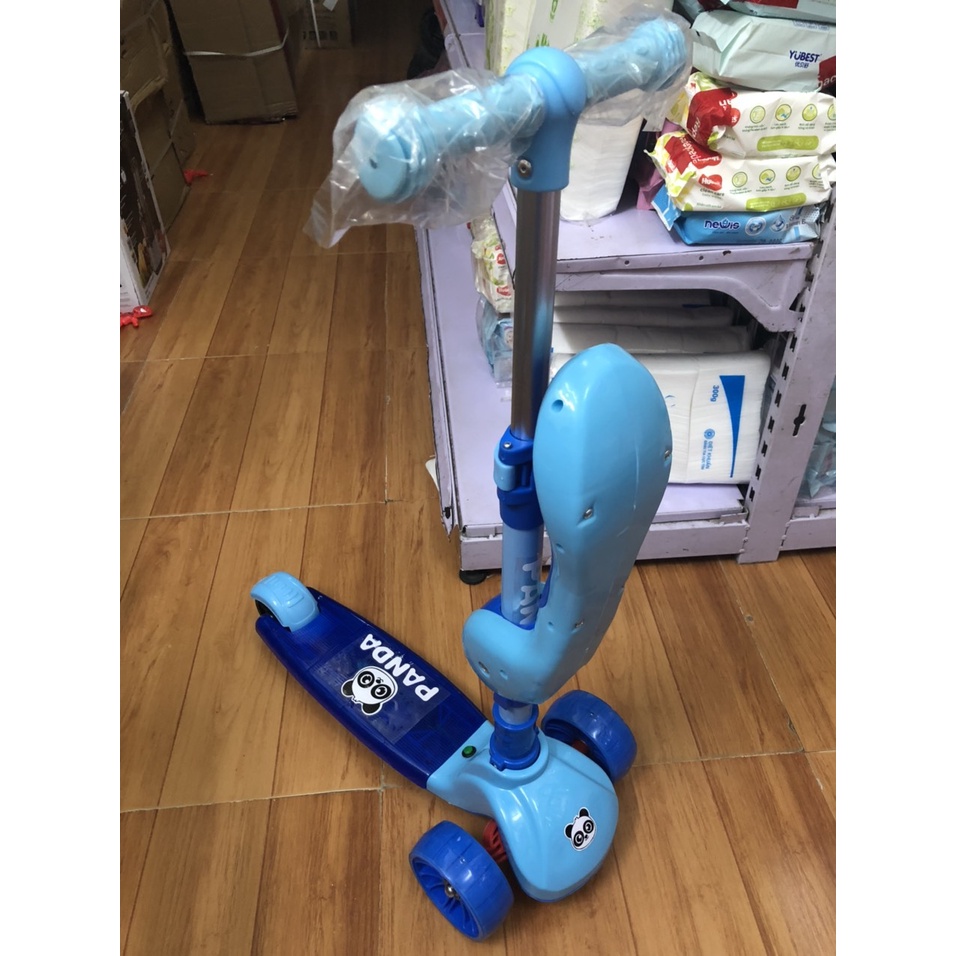 Xe Trượt Scooter Cao Cấp 3 in 1 Mẫu Đầu Heo Peppa Mới Nhất Có Đèn Có Nhạc