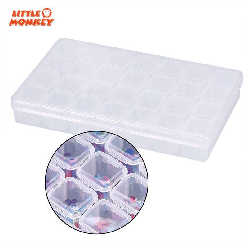 28 Cells Detachable Empty Storage Boxes Durable Plastic Sundries/Jewelry Case