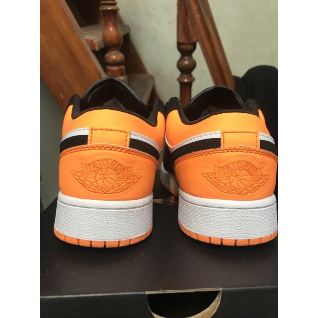 TSW - Hàng đẹp có sẵn Giày thể thao nam nữ mới hot Jordan 1 thấp cổ màu cam đen trắng