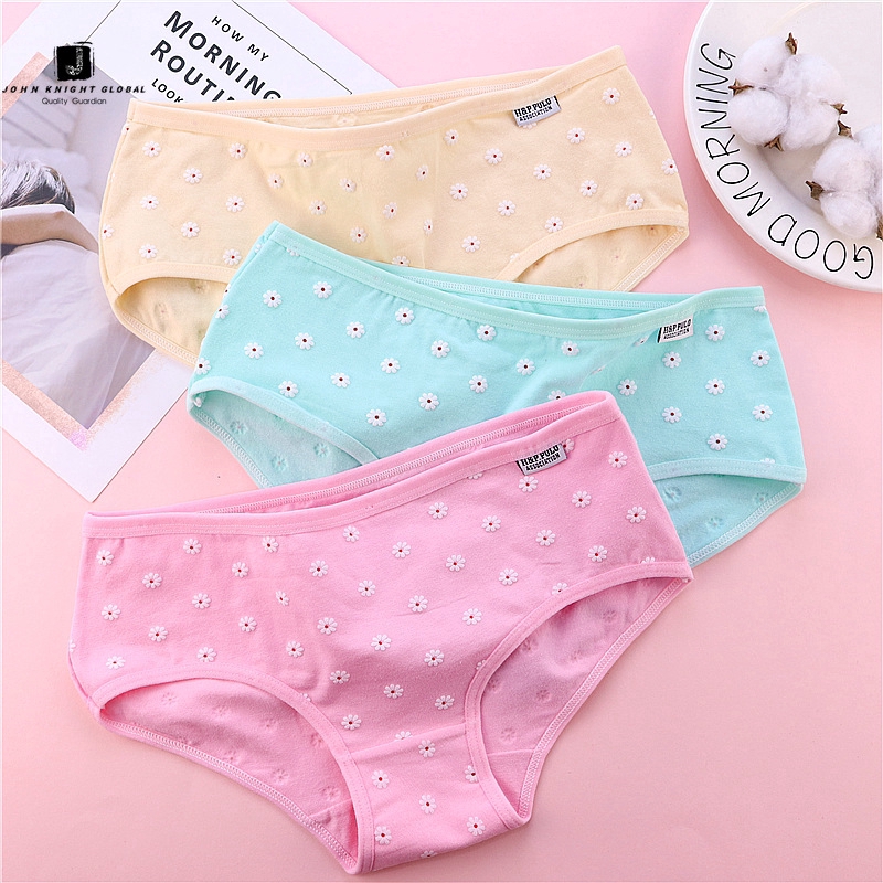 JKG Quần Lót Cotton Hoạ Tiết Hoa Cúc Đáng Yêu Dành Cho Nữ | BigBuy360 - bigbuy360.vn