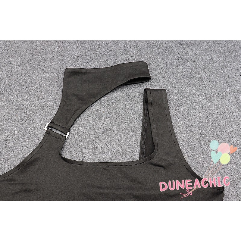 DUNEA Áo Tank Top Cổ Cao Thiết Kế Độc Đáo Cho Phái Nữ