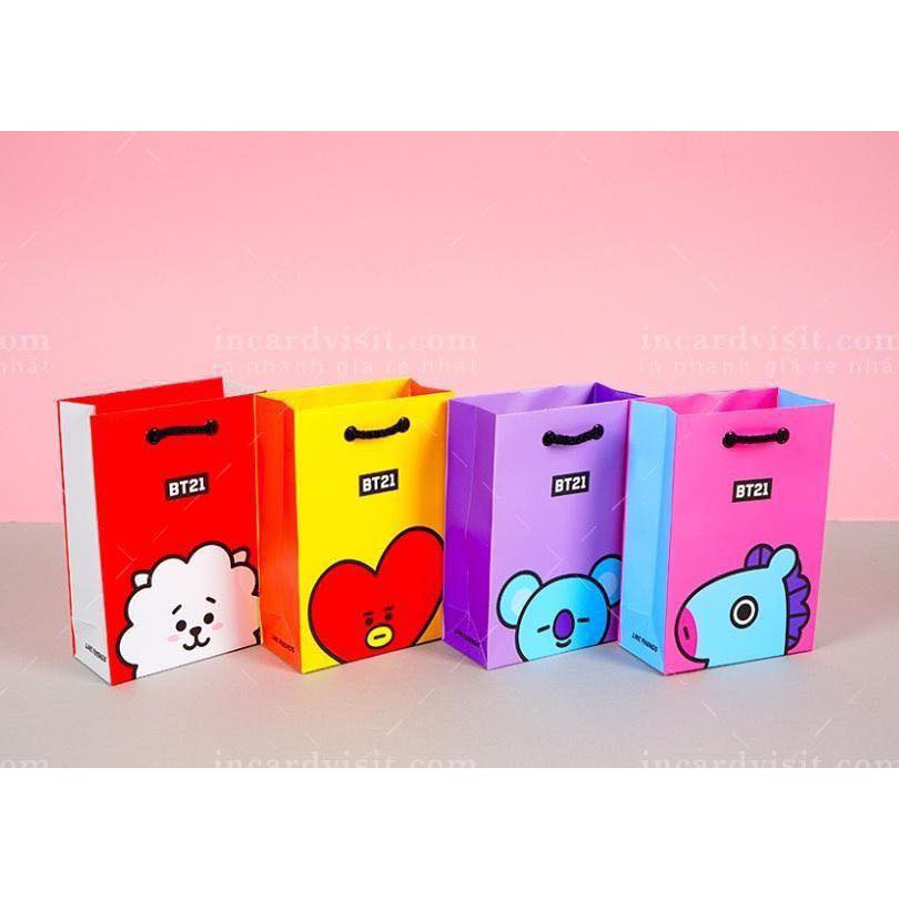 [ Hàng sẵn ] Túi giấy official Cooky Tata Chimmy Shooky Mang Koya RJ (K18)