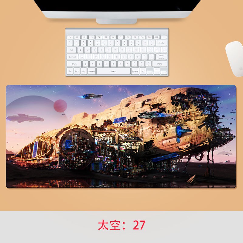 Thảm Lót Bàn Phím Cỡ Lớn In Hoạt Hình Vũ Trụ Dễ Thương