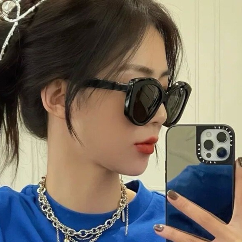 Kính Mát Mắt Mèo Oversize Thời Trang Retro Cho Nữ