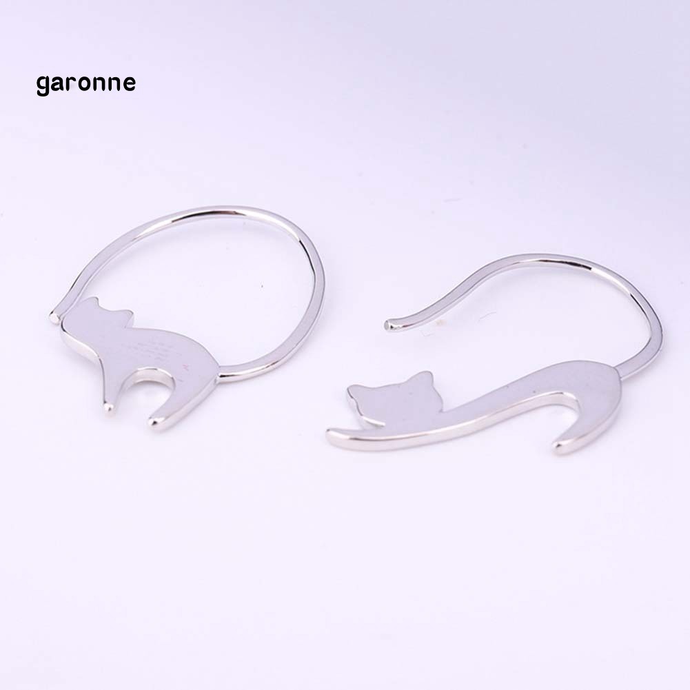 GA_Cute Napping Little Cat Drop Earrings Jewelry Ear Hook Women's Birthday Gift