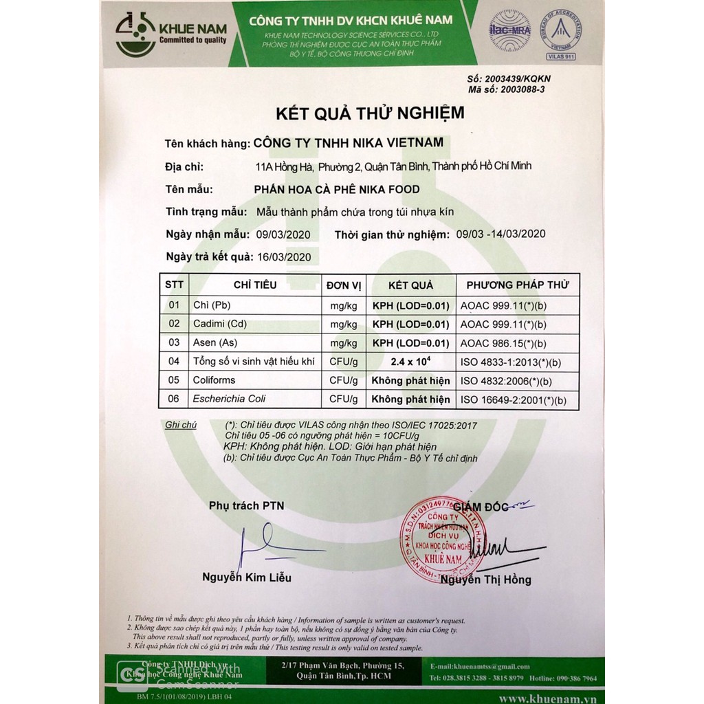 Nikafood Phấn hoa cà phê 100gr-500gr kèm quà tặng