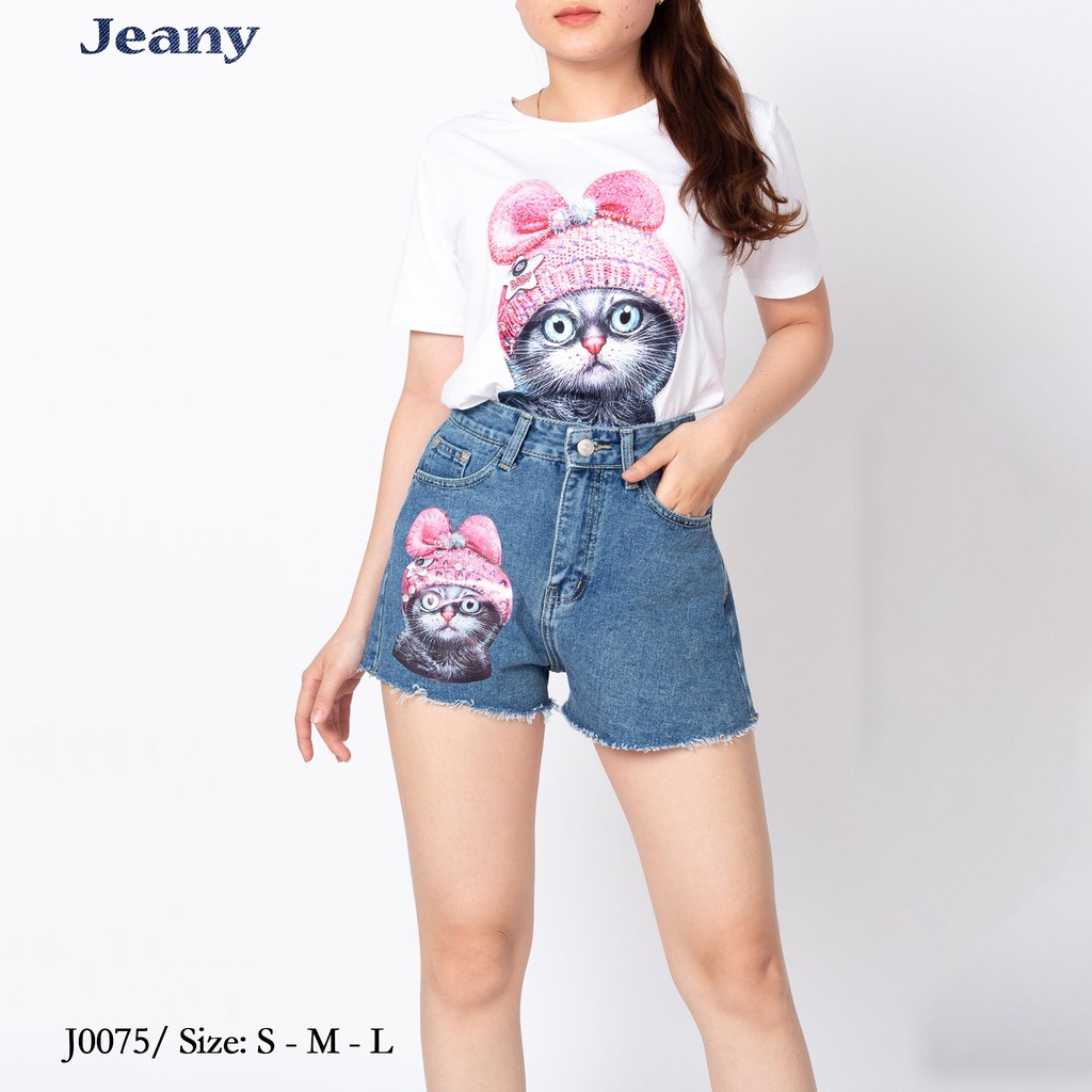 Set Quần Short Jean + Áo Thun J0075