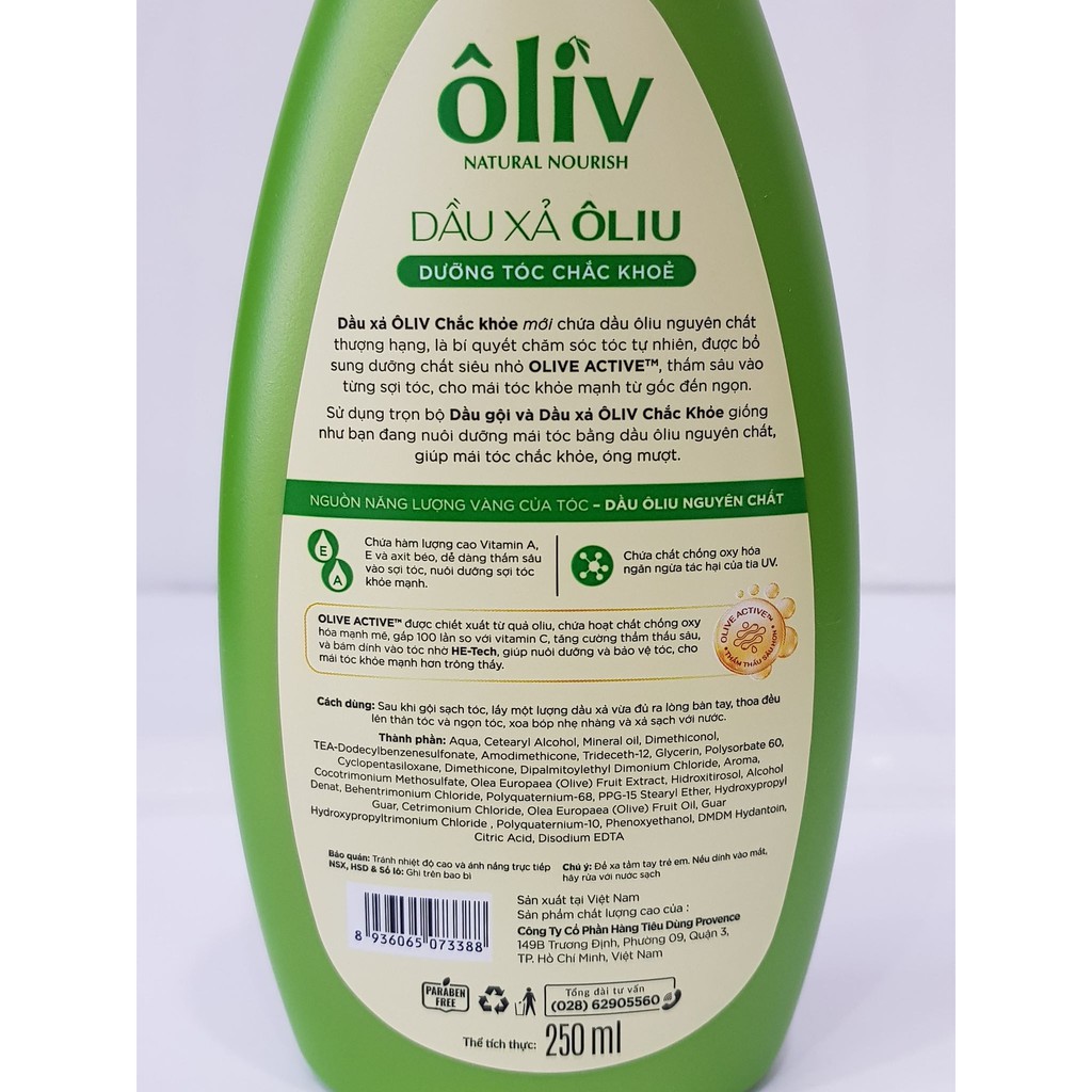 Dầu Xả Oliv PURITE 250ml