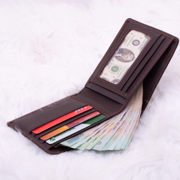 Ví Nam Da Bò Thật 100% Cao Cấp Siêu Bền | Bóp Da Nam Tặng Kèm Hộp | CLASSiC Saka.Shop99