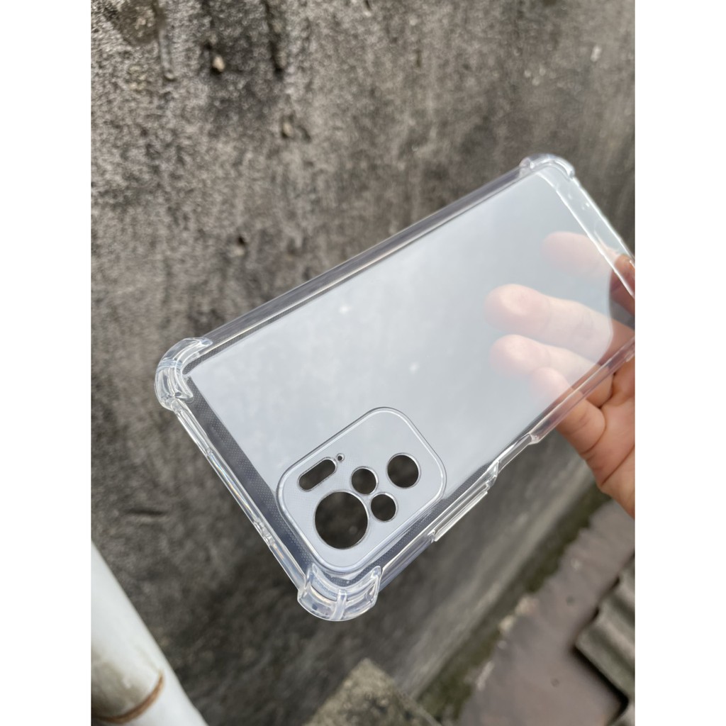 Ốp lưng cho Xiaomi Redmi Note 10, Note 10 Pro 5G chống sốc trong suốt có gờ nhô cao 4 góc khoét mắt camera