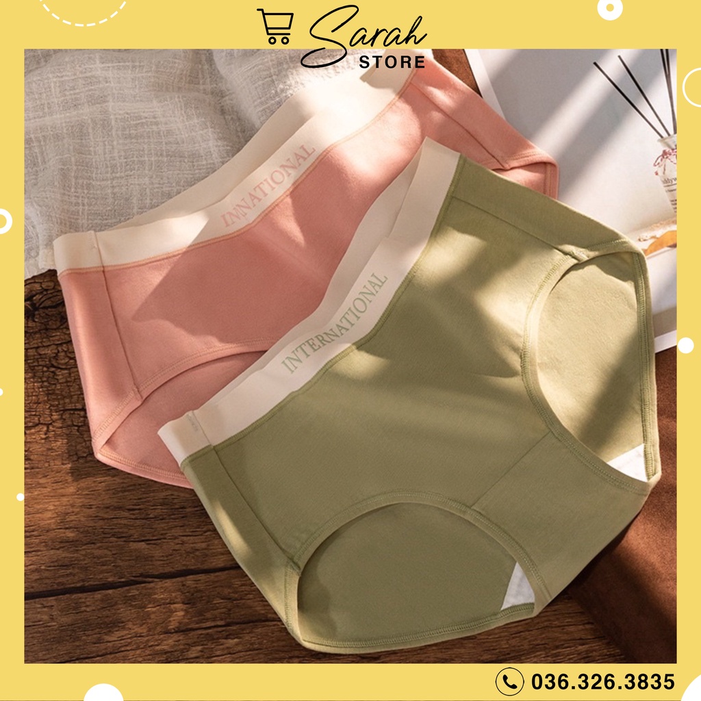 Quần Lót Nữ Cotton Cạp Su Chữ Kháng Khuẩn Cao Cấp 8858