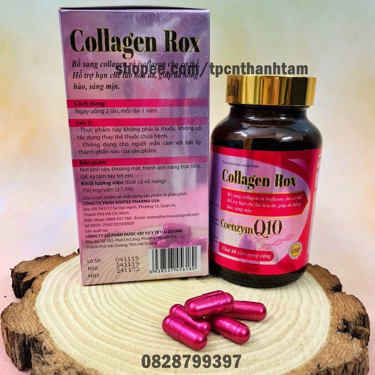 [HOT]Viên uống COLLAGEN ROX bổ sung Collagen, hỗ trợ làm đẹp da, trắng sáng da - Hộp 60 viên
