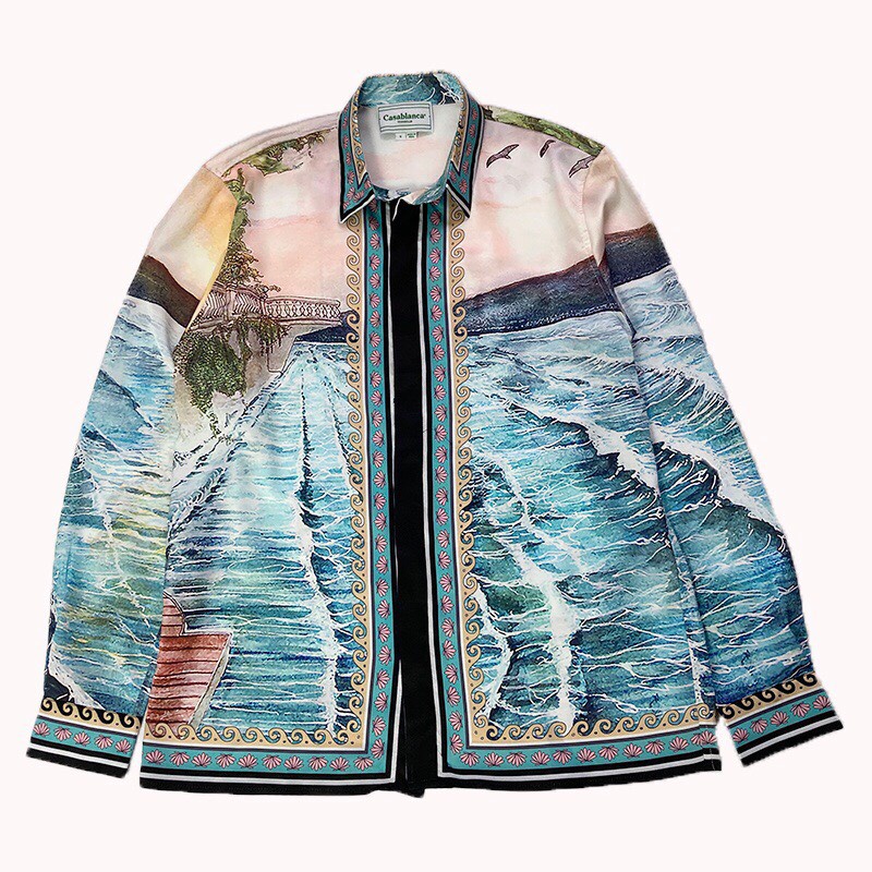 Áo sơ mi Casablanca sound of the waves shirt ss21